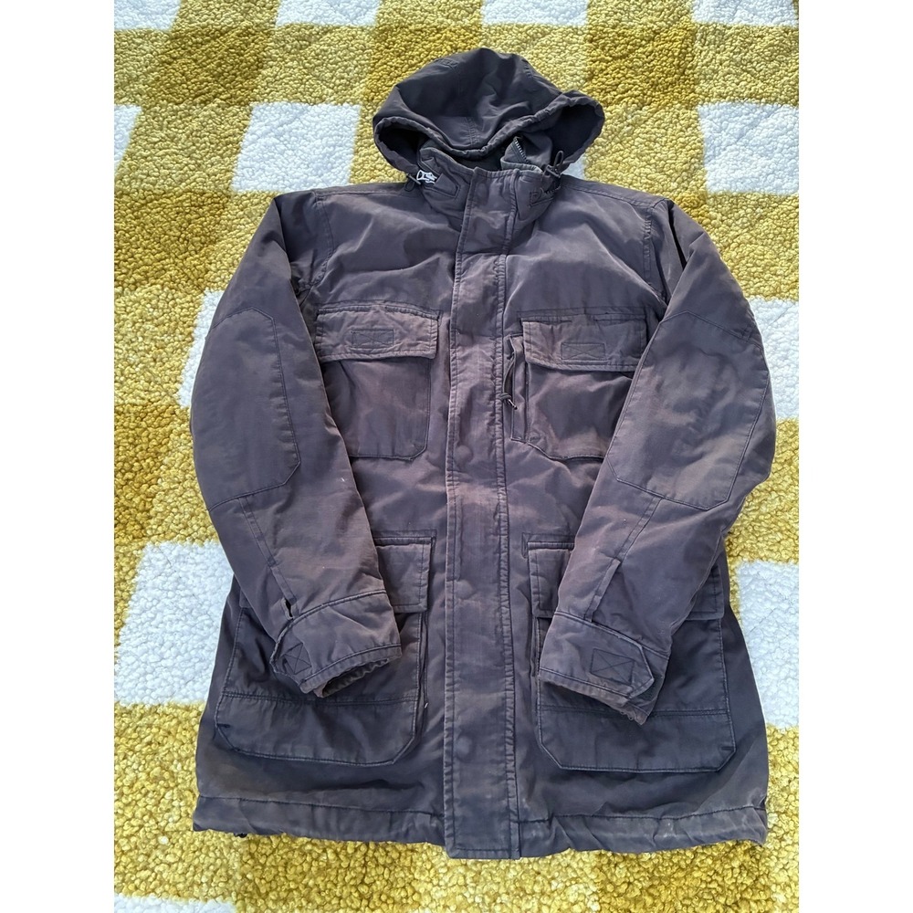 Abercrombie Fitch Women's Insulated‎ Field Jacket Hooded Black XS